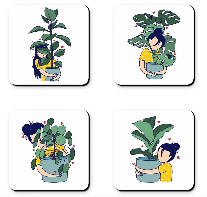 Cute hand-illustrated Coasters